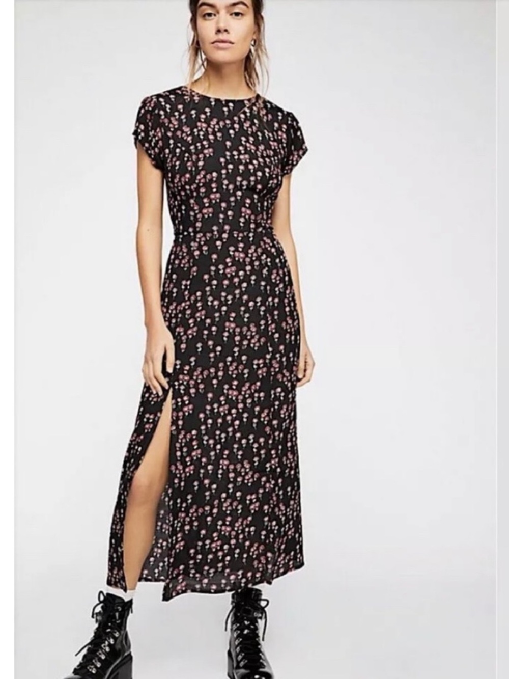 Free People Corie Printed Midi Dress Size 6
